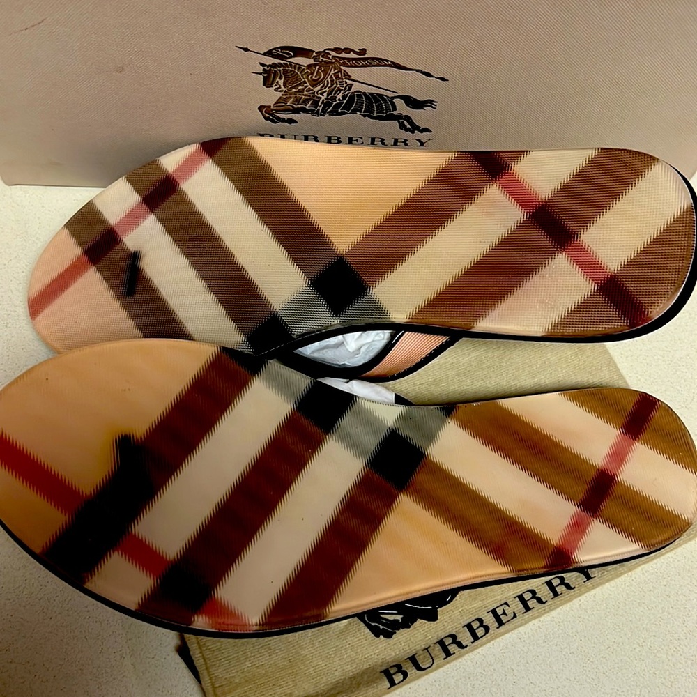 BURBERRY NOVA LANCASTER FLIP FLOP SIZE 38 NEW - Picture 3 of 9